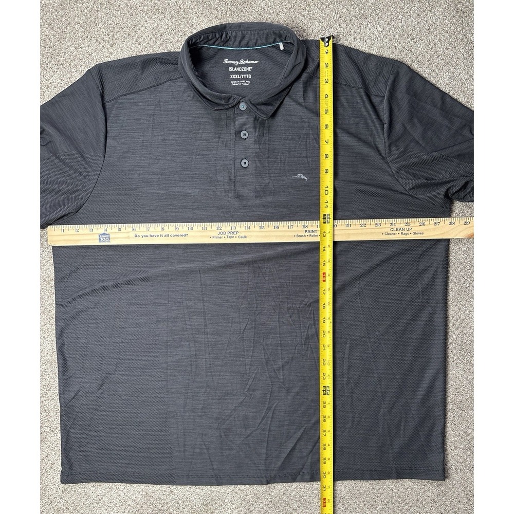 Tommy Bahama Palm Coast Island Zone Polo Shirt Mens 3XL XXXL Gray Short Sleeve - Picture 5 of 8